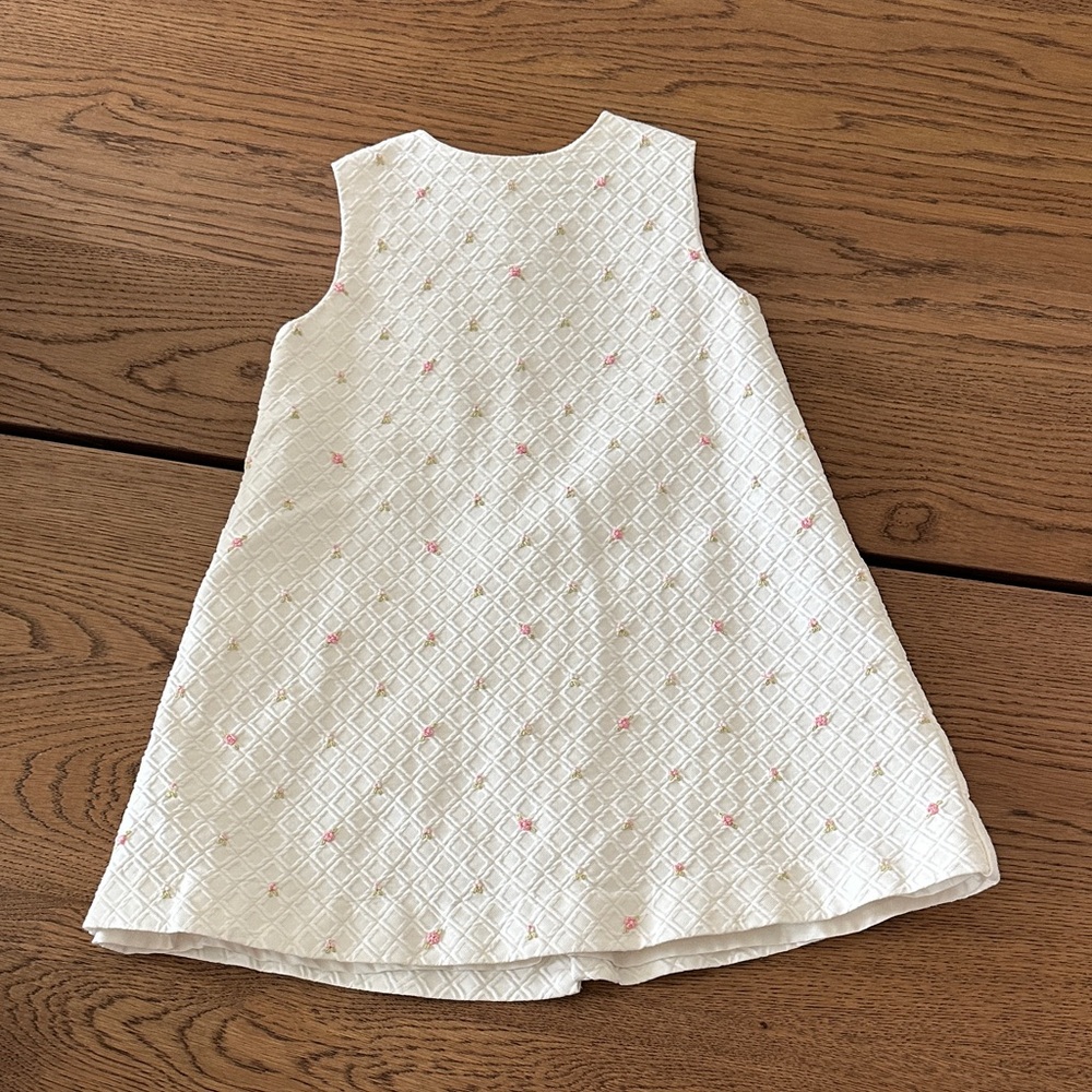 Luli & Me White and Pink Textured Dress